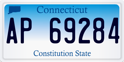 CT license plate AP69284