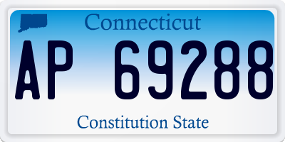 CT license plate AP69288