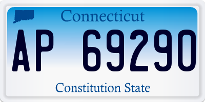 CT license plate AP69290