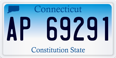 CT license plate AP69291