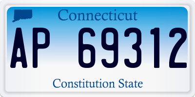 CT license plate AP69312