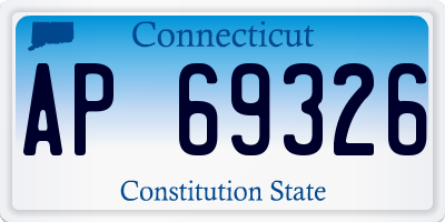 CT license plate AP69326