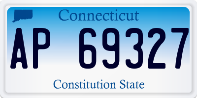 CT license plate AP69327