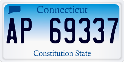 CT license plate AP69337