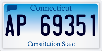 CT license plate AP69351