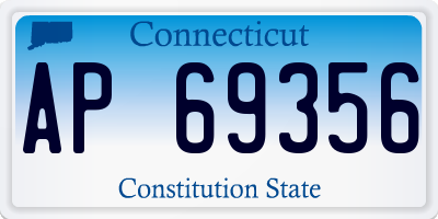 CT license plate AP69356