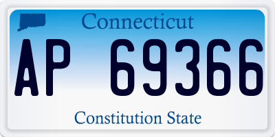 CT license plate AP69366