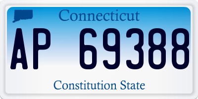 CT license plate AP69388