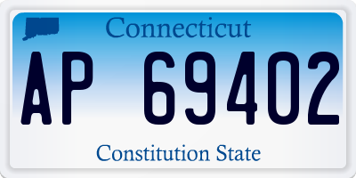 CT license plate AP69402