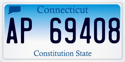 CT license plate AP69408