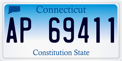 CT license plate AP69411