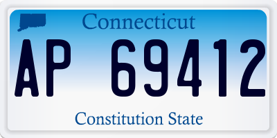 CT license plate AP69412