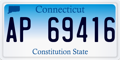CT license plate AP69416