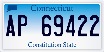 CT license plate AP69422