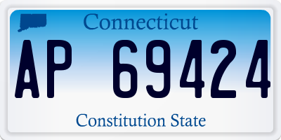 CT license plate AP69424