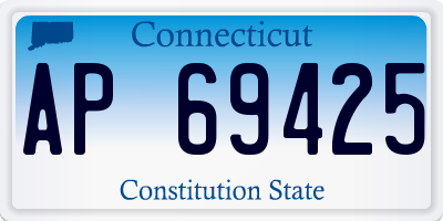CT license plate AP69425