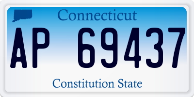 CT license plate AP69437