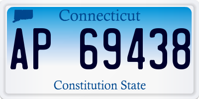 CT license plate AP69438