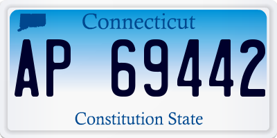 CT license plate AP69442