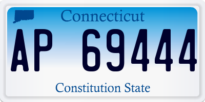 CT license plate AP69444
