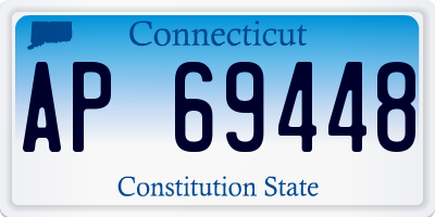 CT license plate AP69448