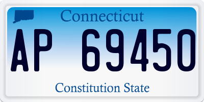 CT license plate AP69450