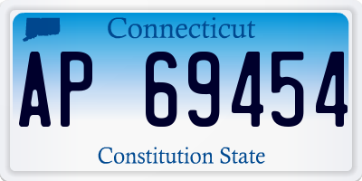 CT license plate AP69454