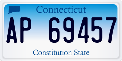 CT license plate AP69457