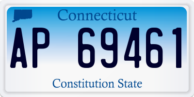 CT license plate AP69461