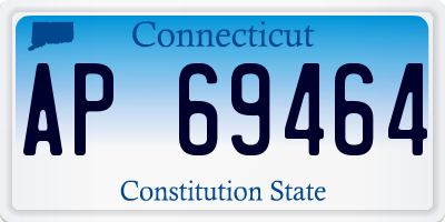 CT license plate AP69464