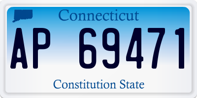 CT license plate AP69471