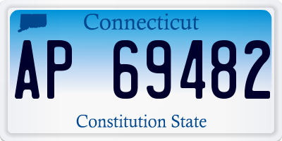 CT license plate AP69482