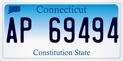 CT license plate AP69494
