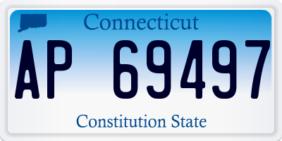 CT license plate AP69497