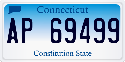 CT license plate AP69499