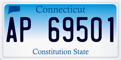 CT license plate AP69501