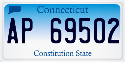CT license plate AP69502