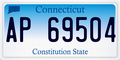 CT license plate AP69504