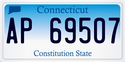 CT license plate AP69507