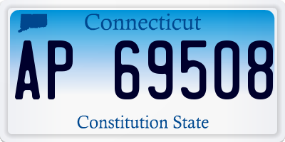 CT license plate AP69508