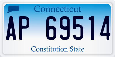 CT license plate AP69514