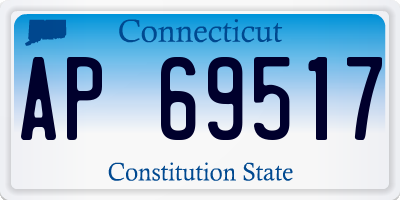 CT license plate AP69517