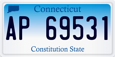 CT license plate AP69531