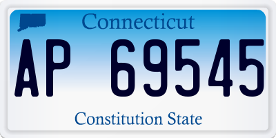 CT license plate AP69545