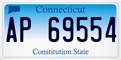 CT license plate AP69554