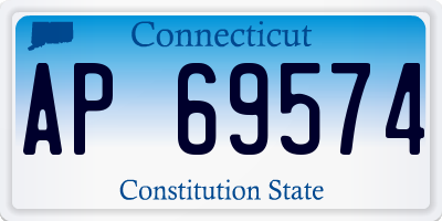 CT license plate AP69574