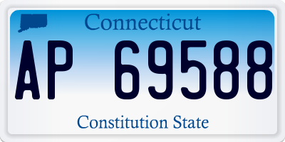 CT license plate AP69588