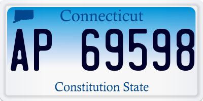 CT license plate AP69598