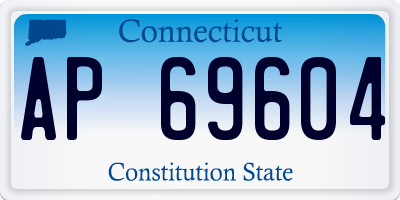 CT license plate AP69604