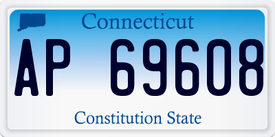 CT license plate AP69608